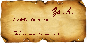 Zsuffa Angelus névjegykártya